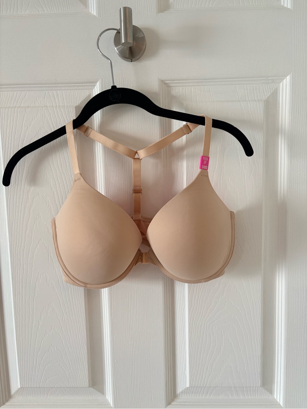 PINK Victoria's Secret Smooth Nude Push Up Bra with Racerback Size 34 DD (E)